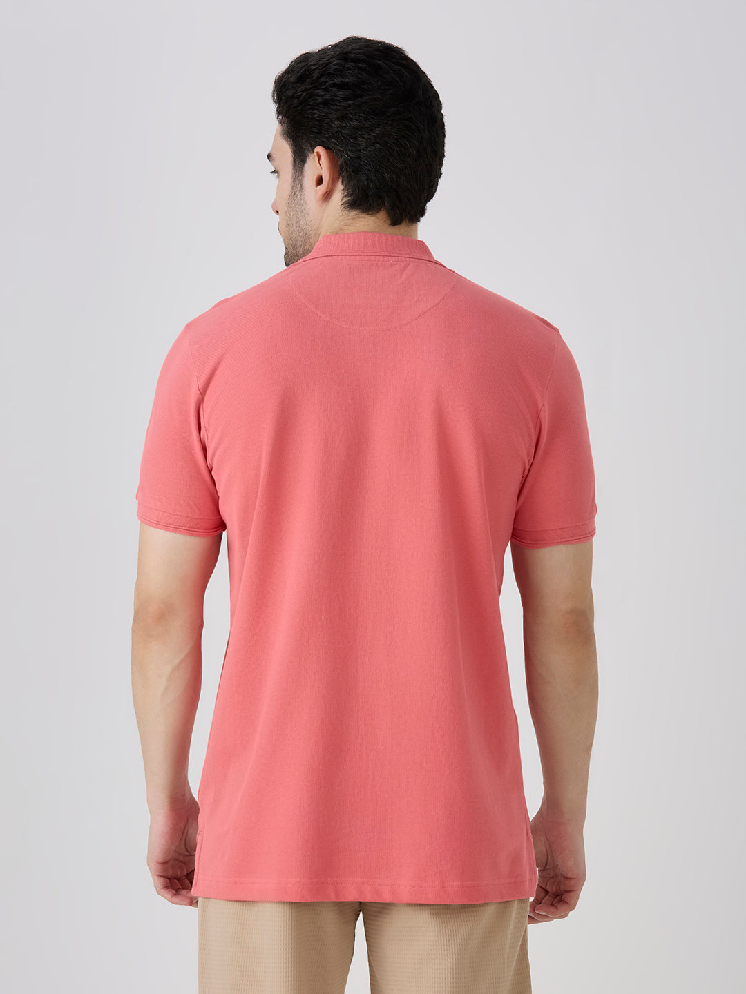 Flamingo Pink Premium Cotton Pique Polo