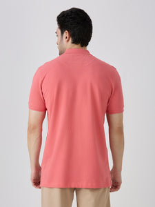 Flamingo Pink Premium Cotton Pique Polo