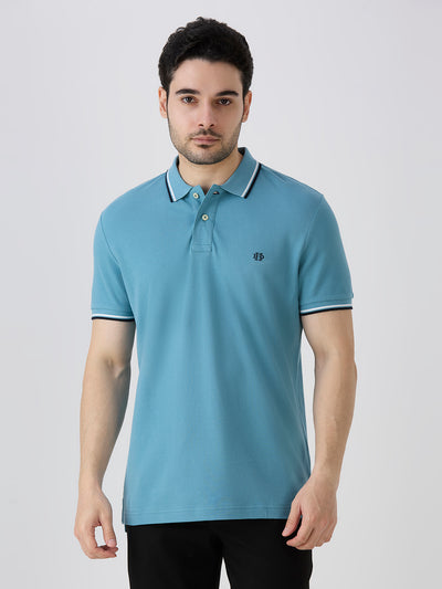 Arctic Blue Premium Cotton Pique Polo