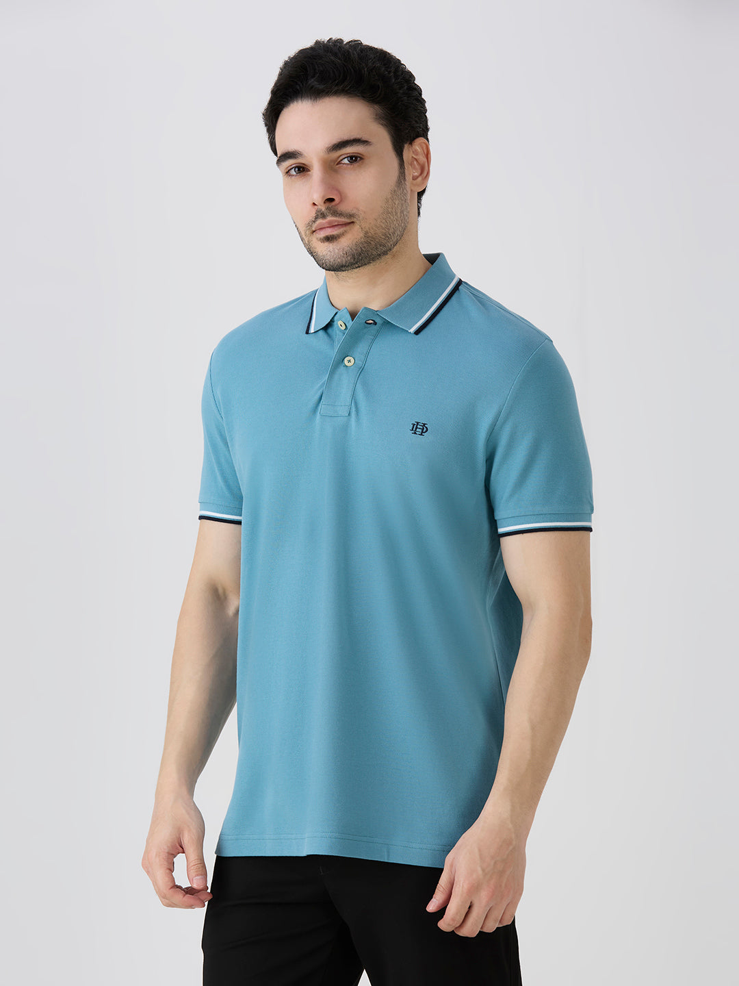 Arctic Blue Premium Cotton Pique Polo