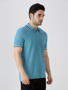 Arctic Blue Premium Cotton Pique Polo
