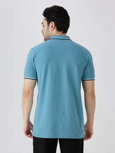Arctic Blue Premium Cotton Pique Polo