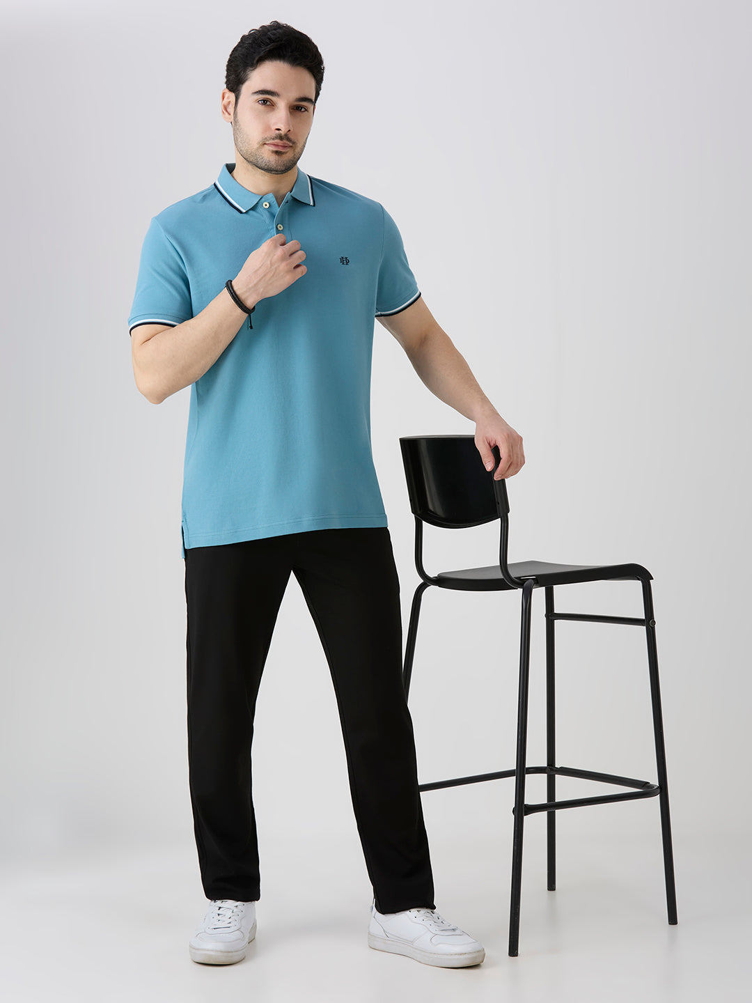 Arctic Blue Premium Cotton Pique Polo