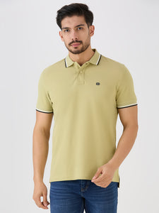 Light Olive Premium Cotton Pique Polo