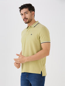Light Olive Premium Cotton Pique Polo