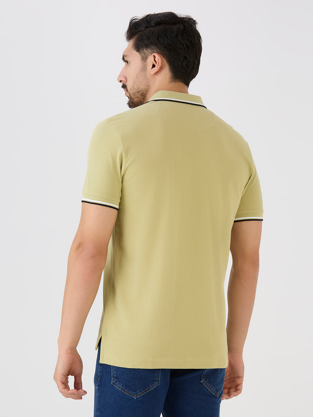 Light Olive Premium Cotton Pique Polo