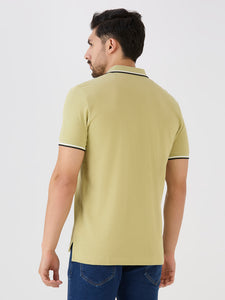 Light Olive Premium Cotton Pique Polo