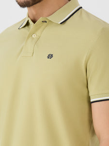 Light Olive Premium Cotton Pique Polo