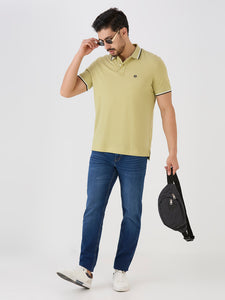 Light Olive Premium Cotton Pique Polo