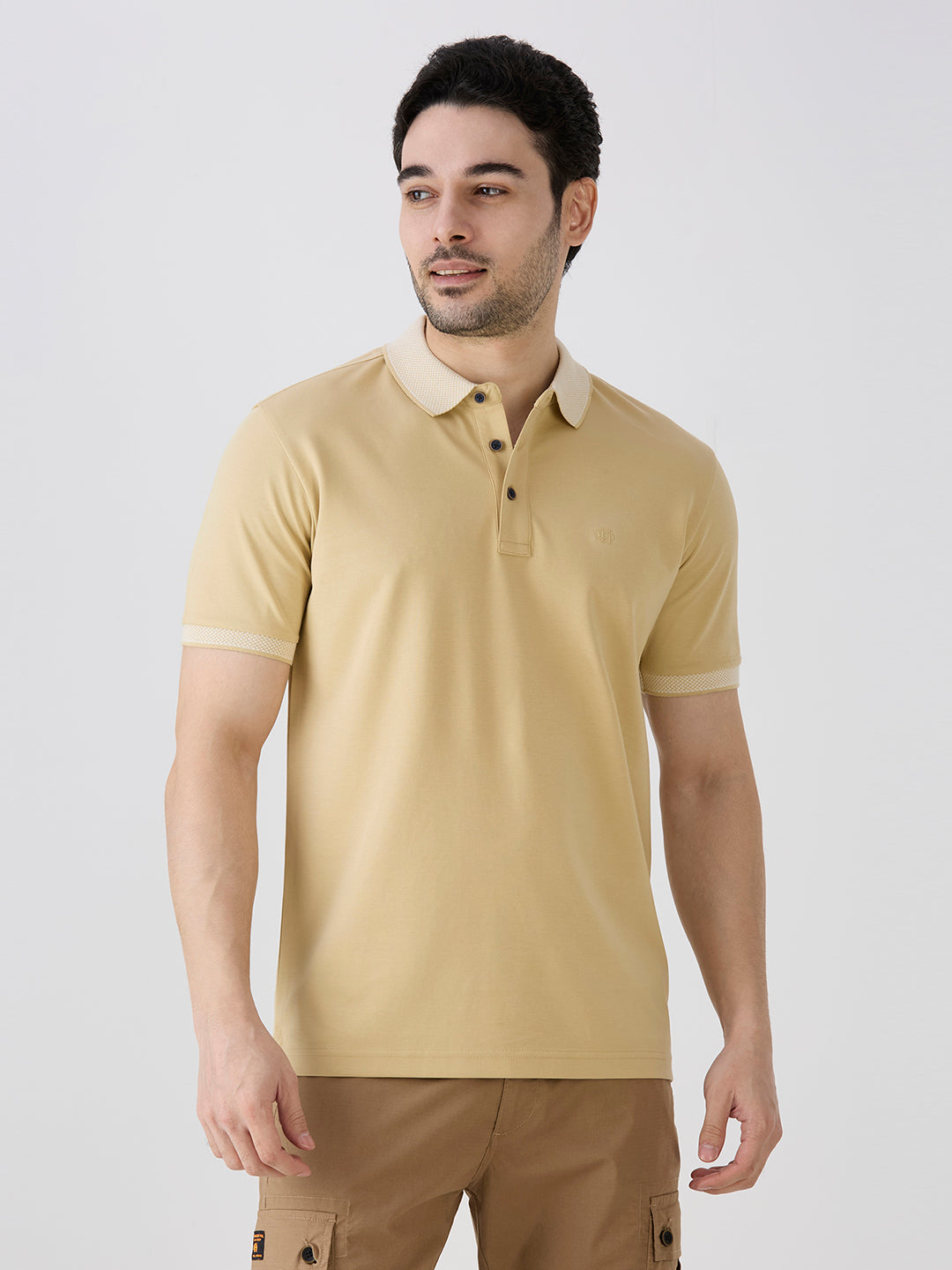 Camel Mercerised Cotton  Polo