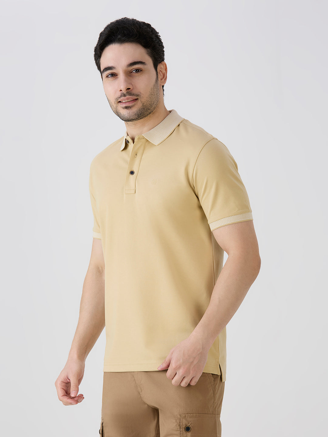 Camel Mercerised Cotton  Polo
