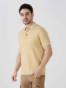 Camel Mercerised Cotton  Polo