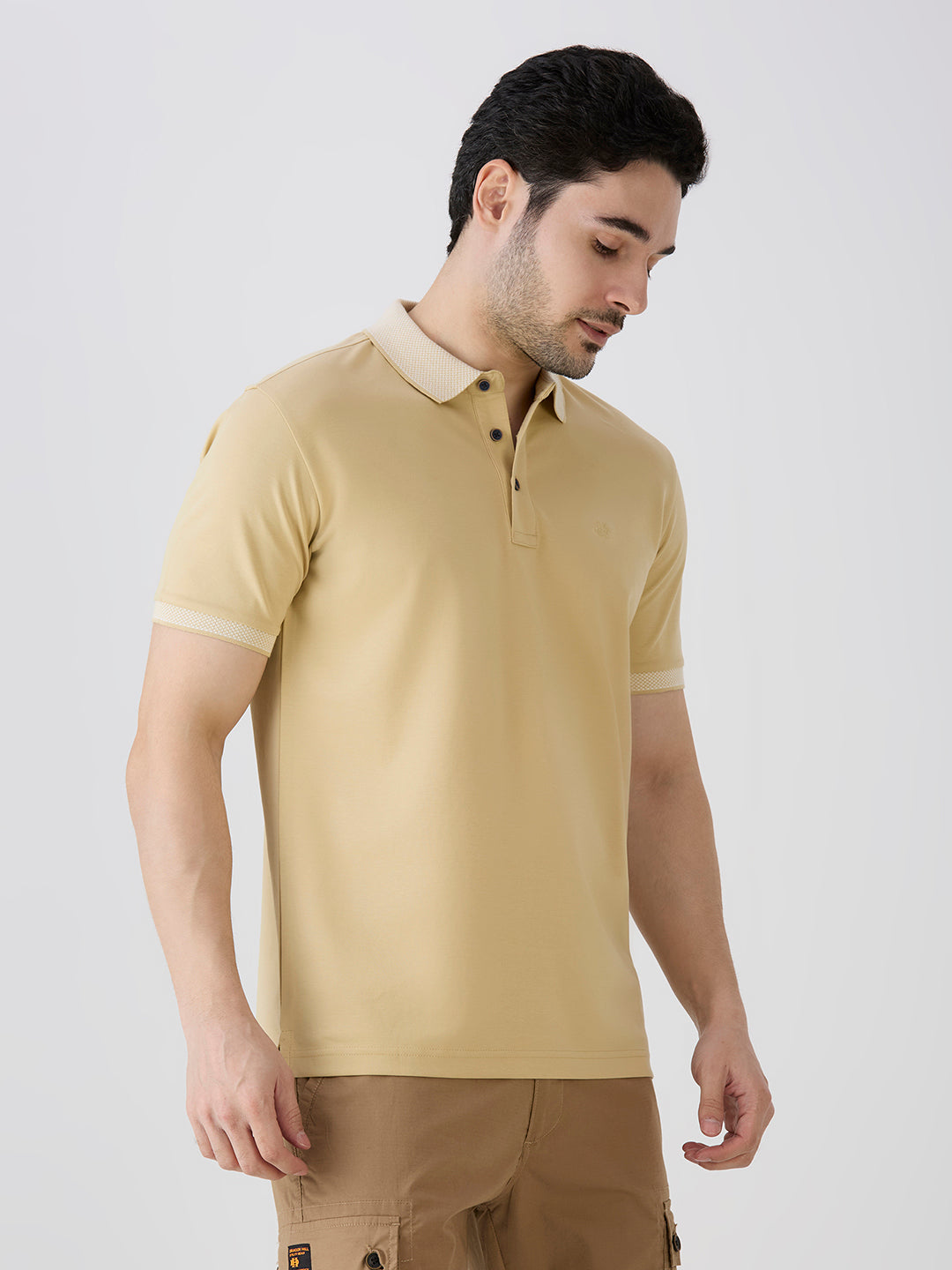 Camel Mercerised Cotton  Polo