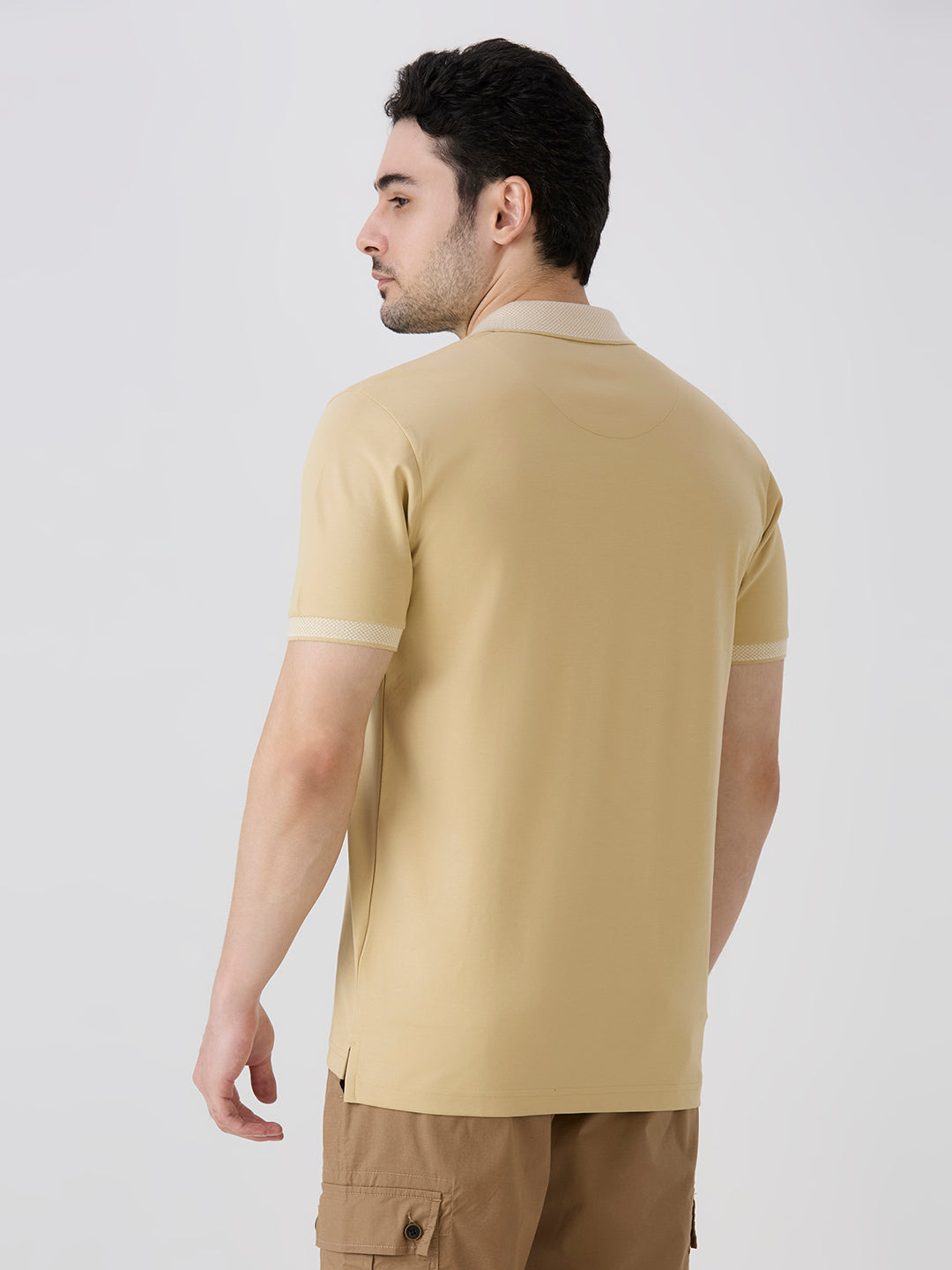 Camel Mercerised Cotton  Polo