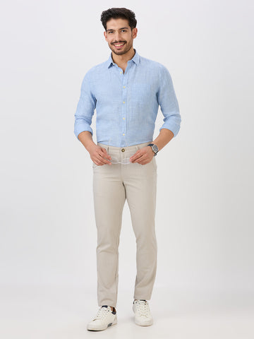 Sky Slim Fit Premium Linen Solid Shirt