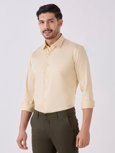 Butter Slim Fit Premium Cotton Satin Solid Shirt