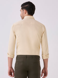 Butter Slim Fit Premium Cotton Satin Solid Shirt
