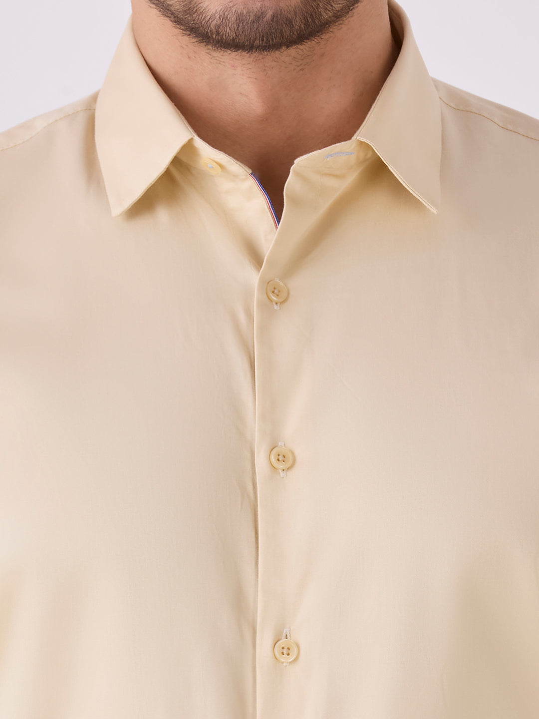 Butter Slim Fit Premium Cotton Satin Solid Shirt