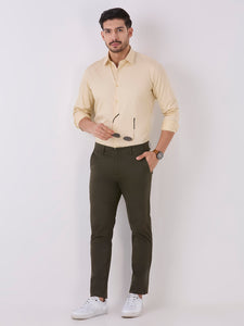 Butter Slim Fit Premium Cotton Satin Solid Shirt