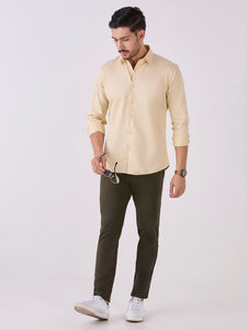 Butter Slim Fit Premium Cotton Satin Solid Shirt