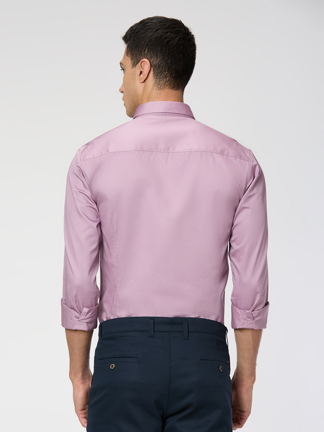 Onion Slim Fit Premium Cotton Satin Solid Shirt