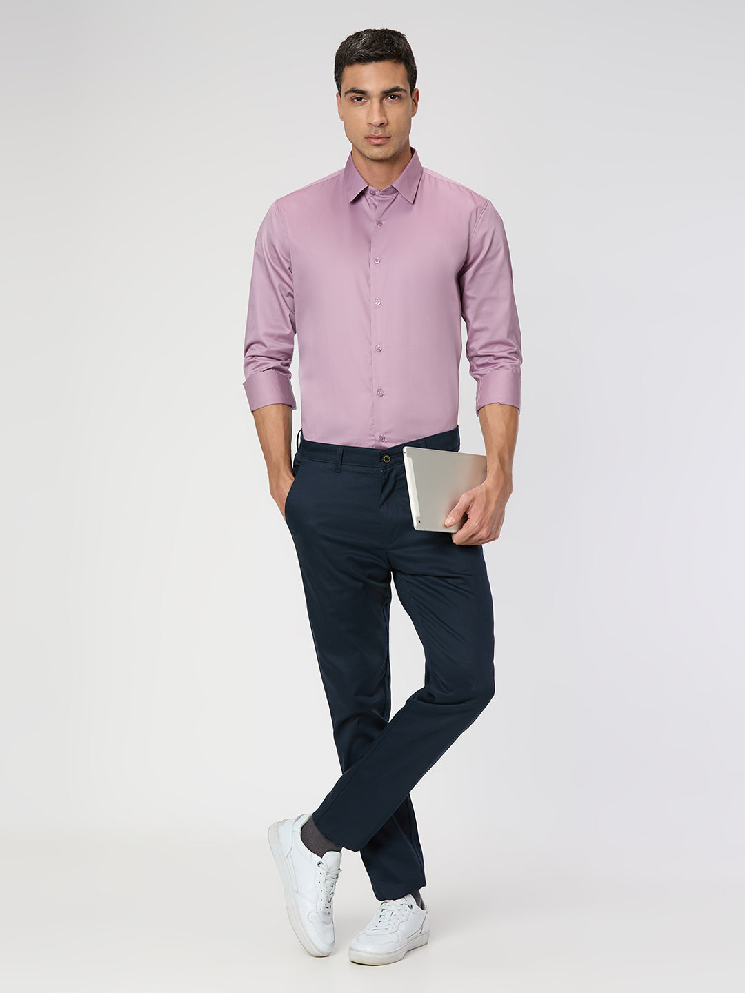 Onion Slim Fit Premium Cotton Satin Solid Shirt