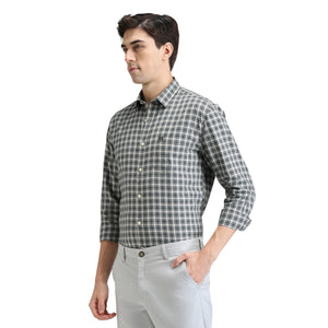 Forest Premium Cotton Slim Fit Checks Shirt