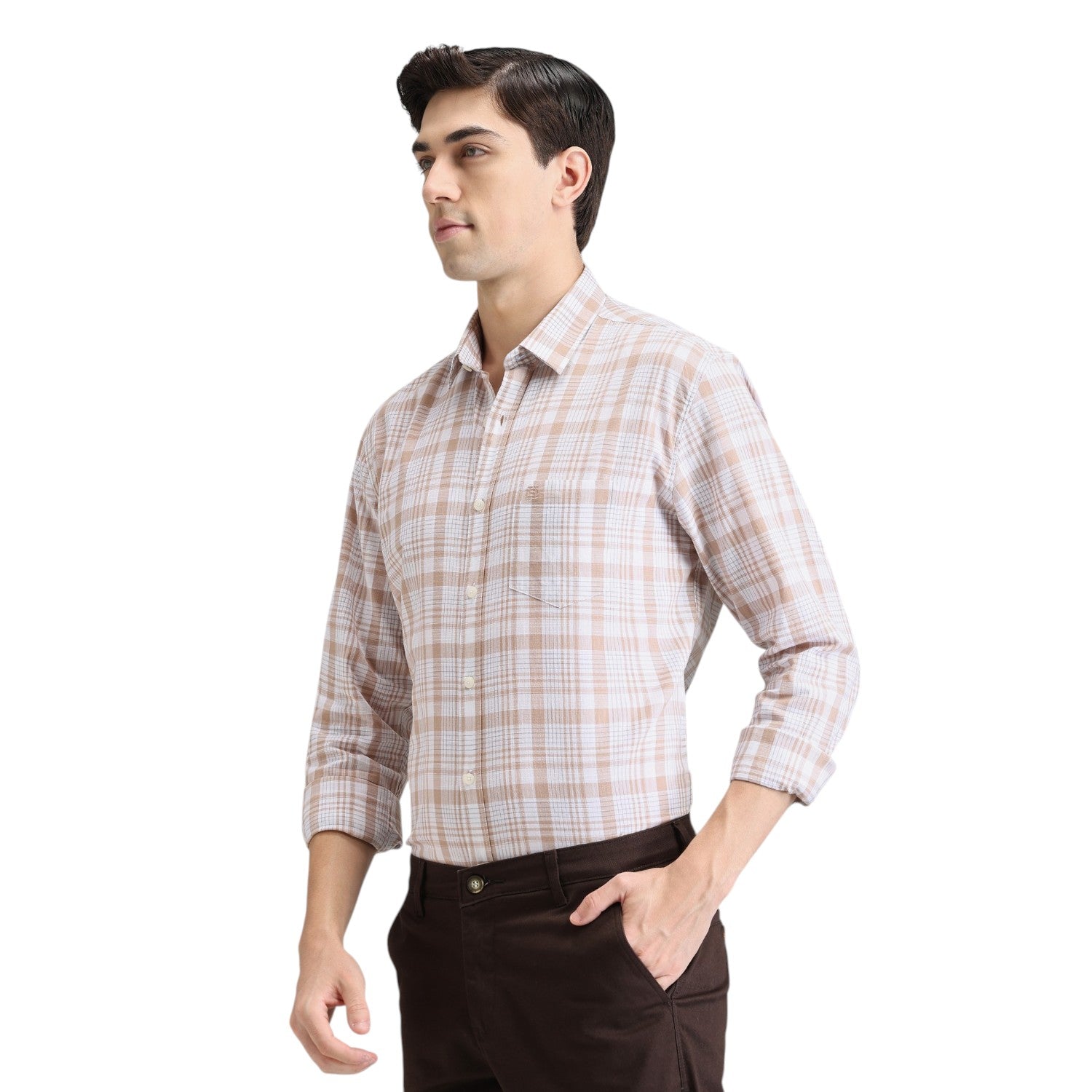 Butter Scotch Premium Cotton Slim Fit Checks Shirt