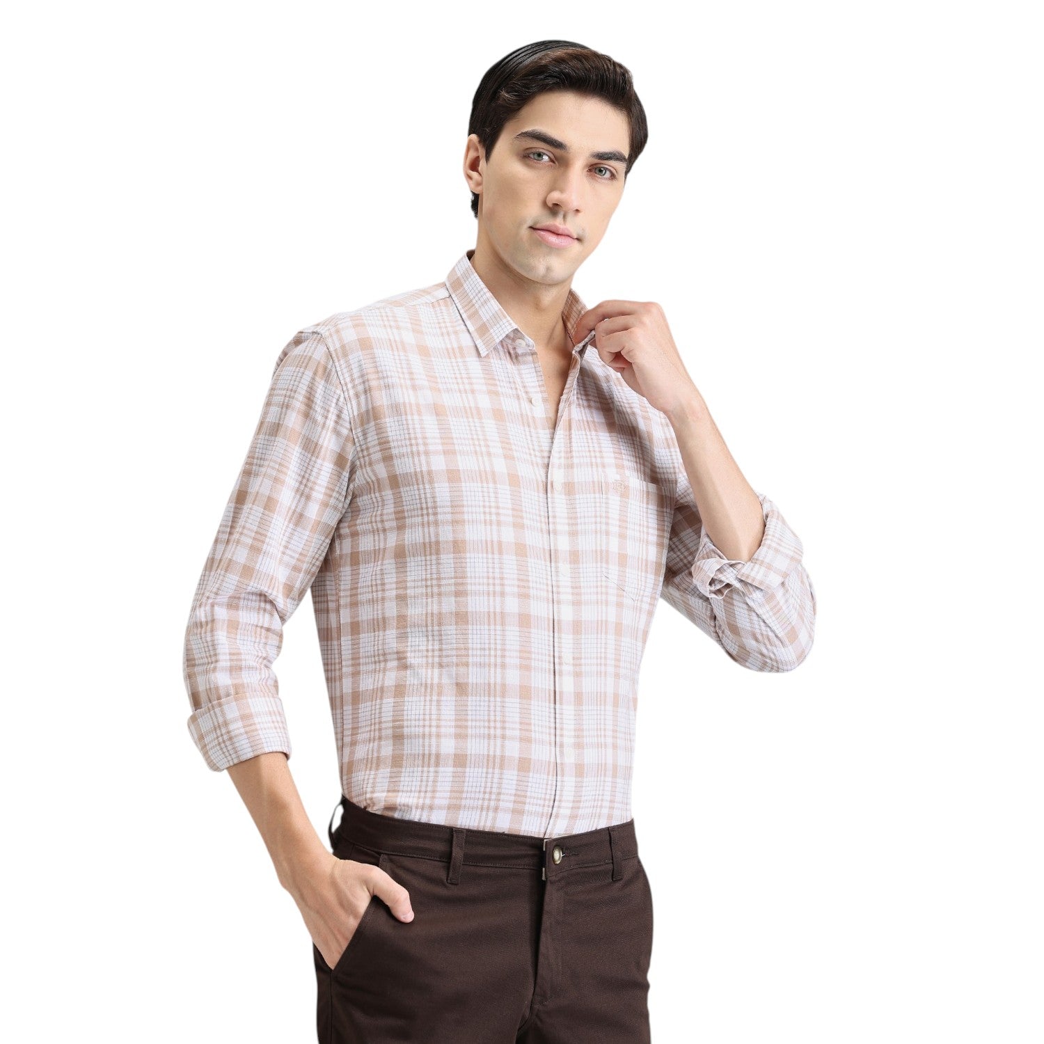 Butter Scotch Premium Cotton Slim Fit Checks Shirt
