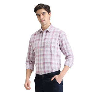 Strawberry Premium Cotton Slim Fit Checks Shirt
