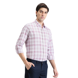 Strawberry Premium Cotton Slim Fit Checks Shirt