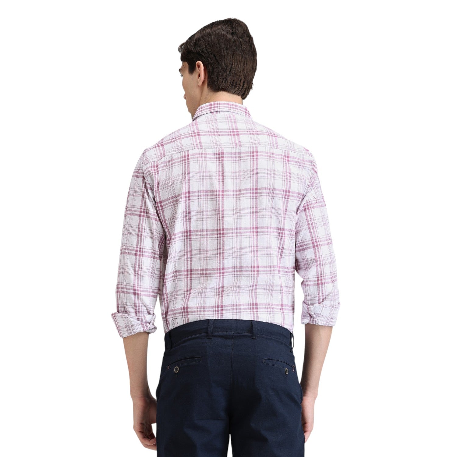 Strawberry Premium Cotton Slim Fit Checks Shirt
