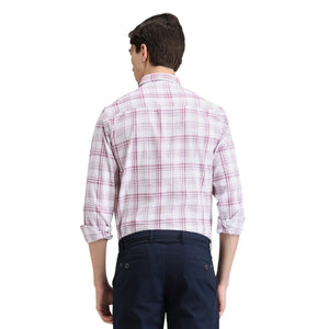 Strawberry Premium Cotton Slim Fit Checks Shirt