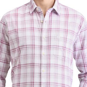 Strawberry Premium Cotton Slim Fit Checks Shirt