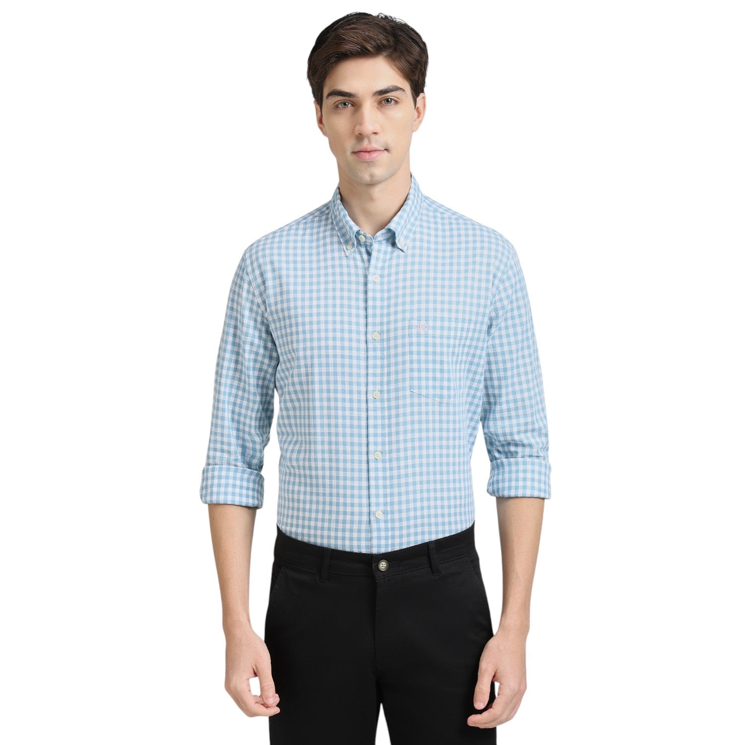 Aqua Premium Cotton Slim Fit Checks Shirt