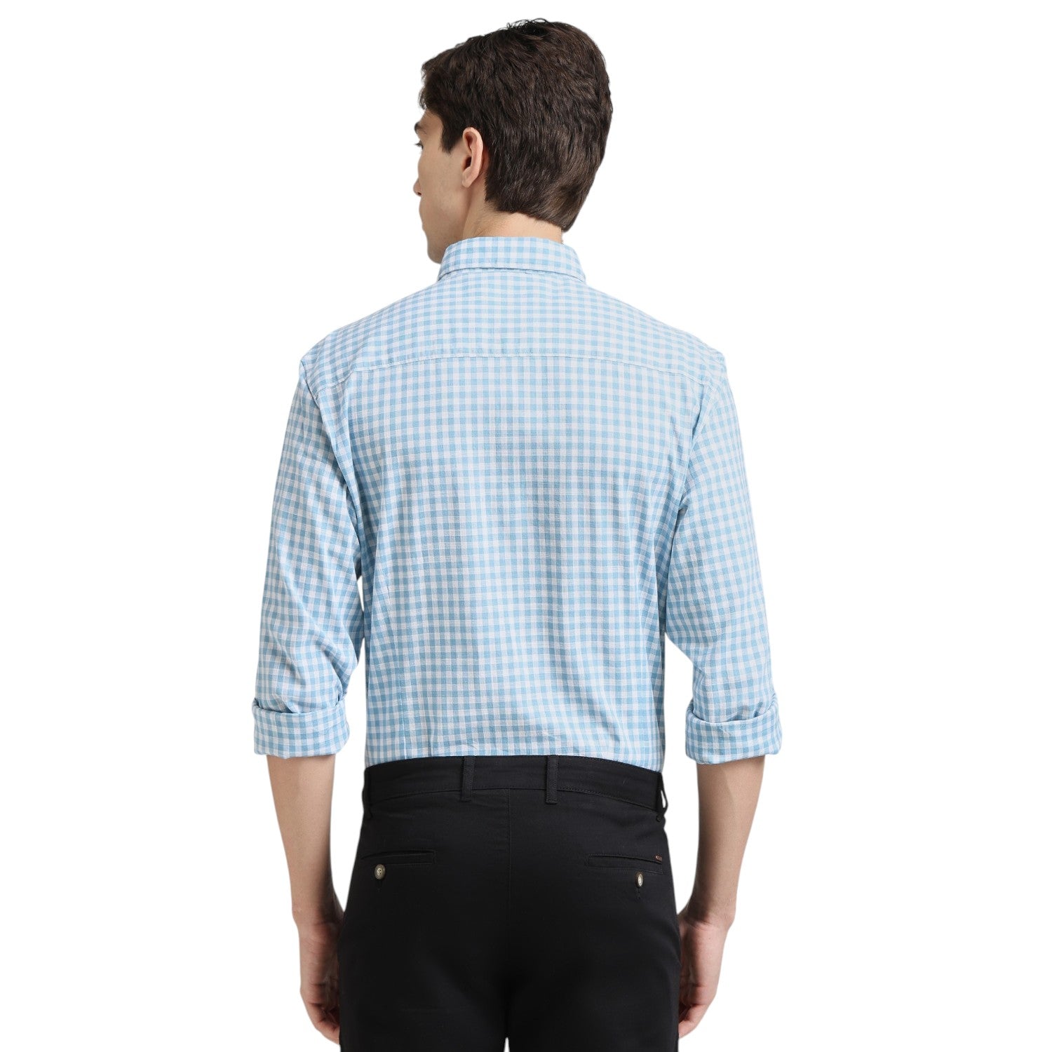 Aqua Premium Cotton Slim Fit Checks Shirt