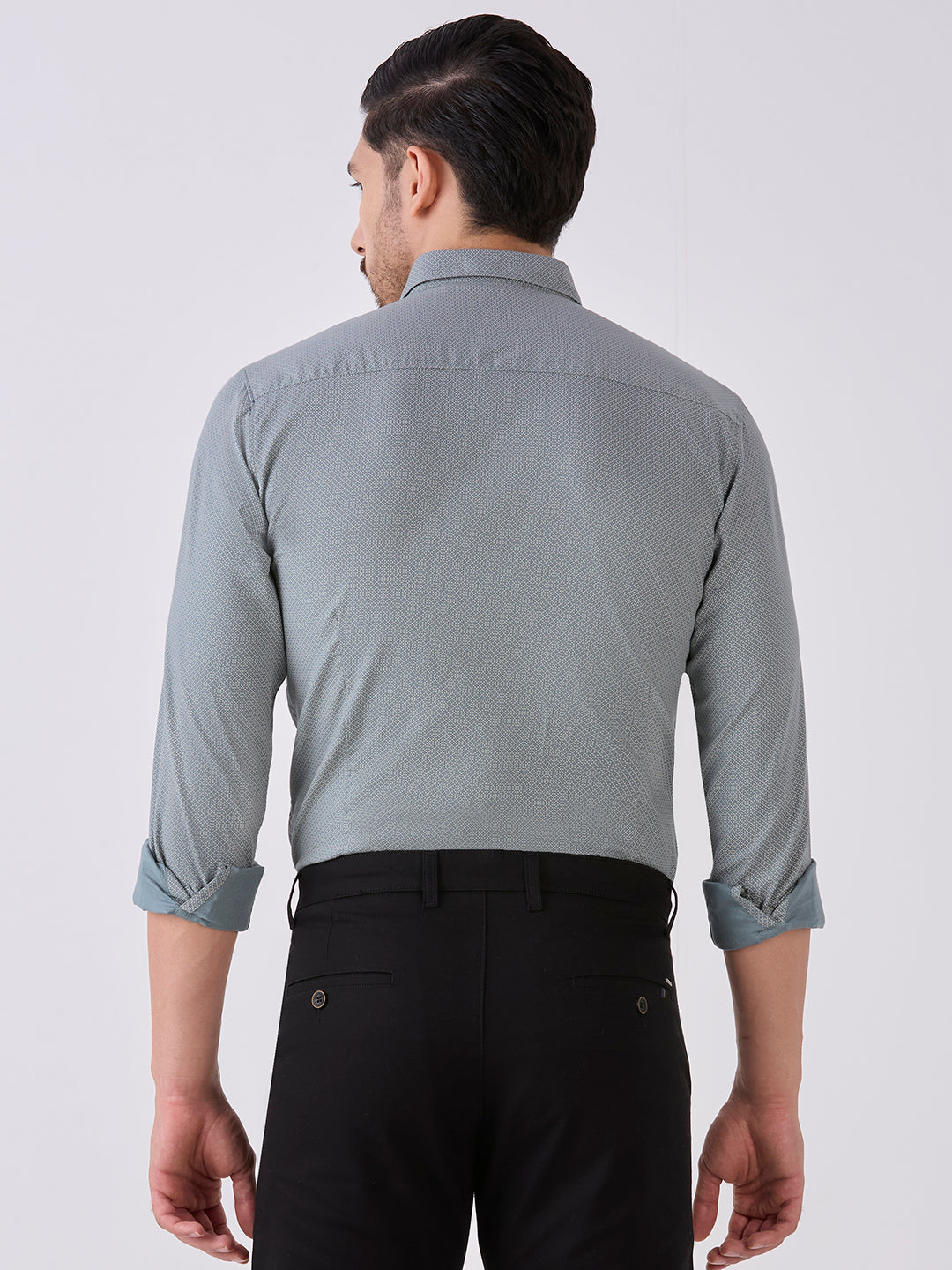 Sage Green Slim Fit Premium Cotton Solid Shirt