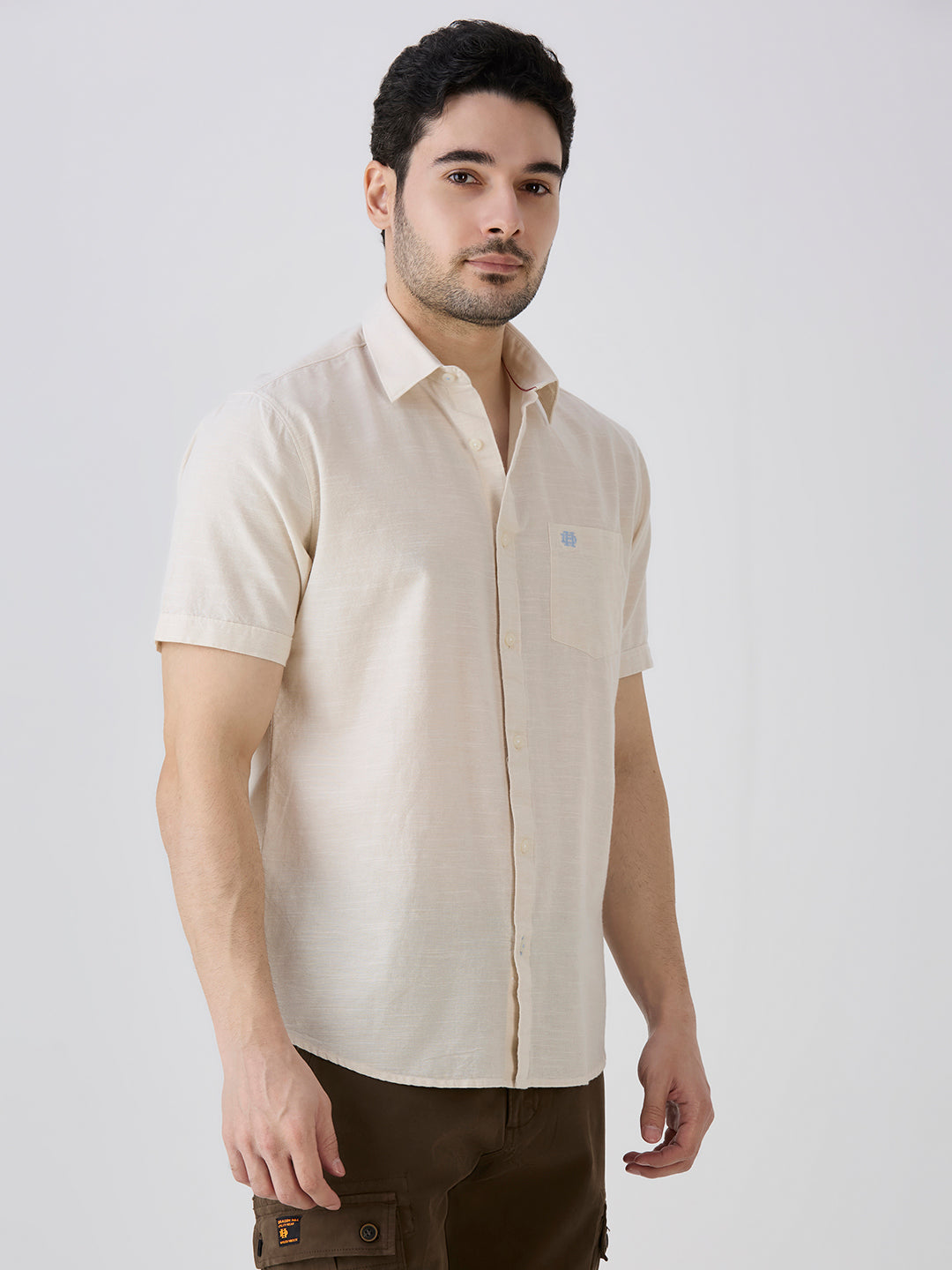 Natural Slim Fit Premium Cotton Solid Shirt