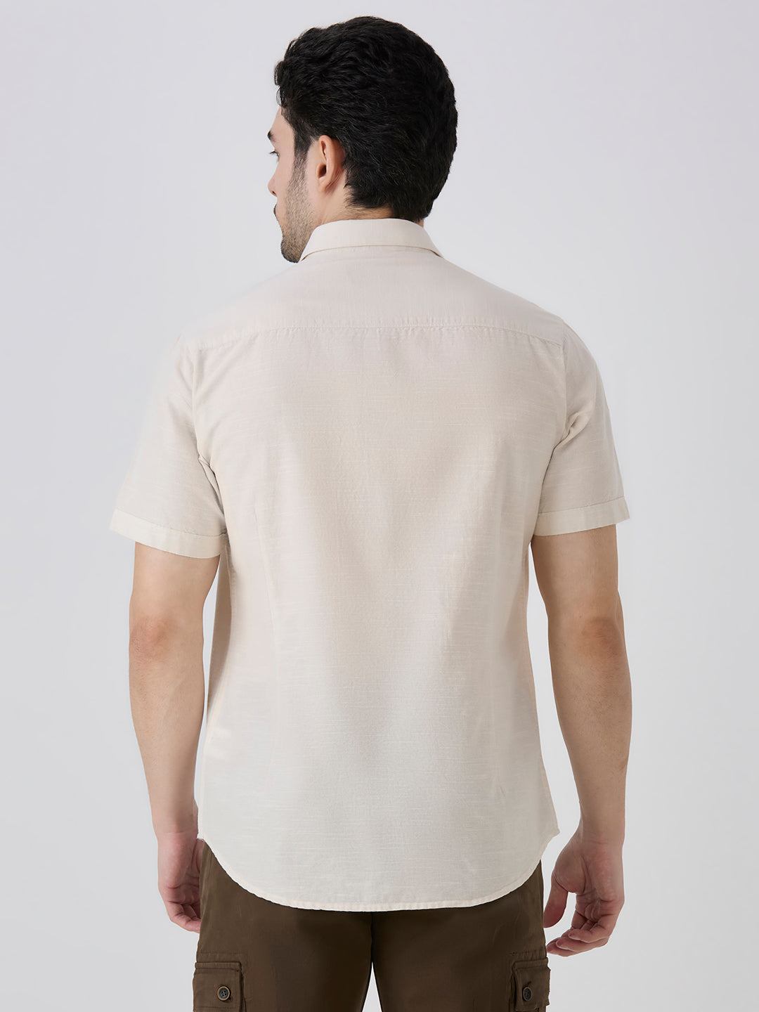 Natural Slim Fit Premium Cotton Solid Shirt