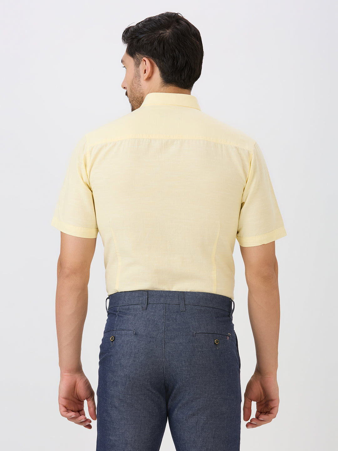 Lemon Slim Fit Premium Cotton Solid Shirt