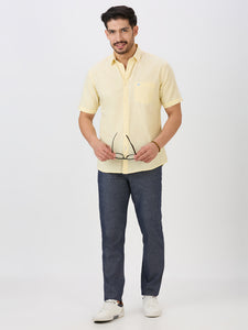 Lemon Slim Fit Premium Cotton Solid Shirt