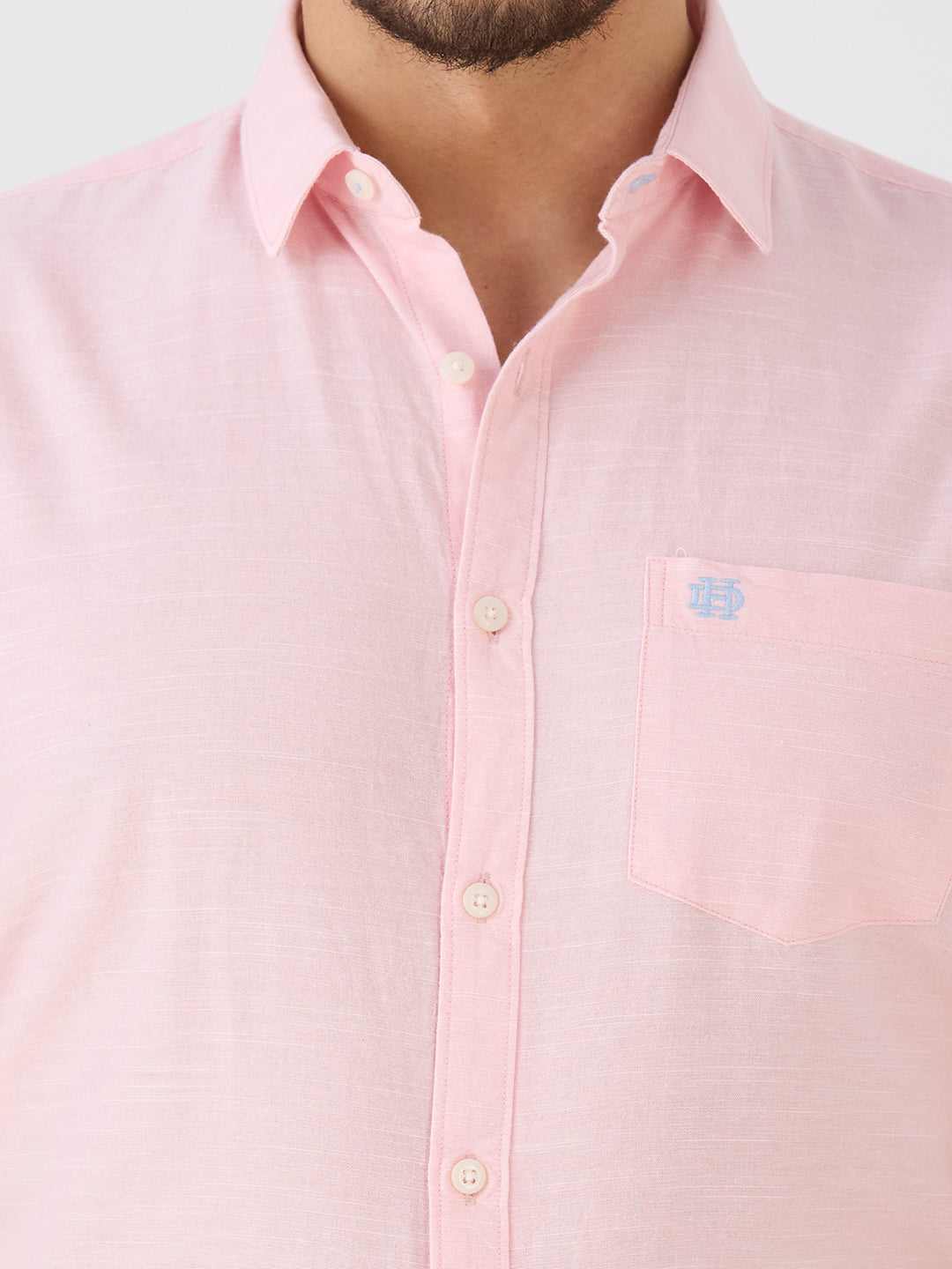 Pink Slim Fit Premium Cotton Solid Shirt