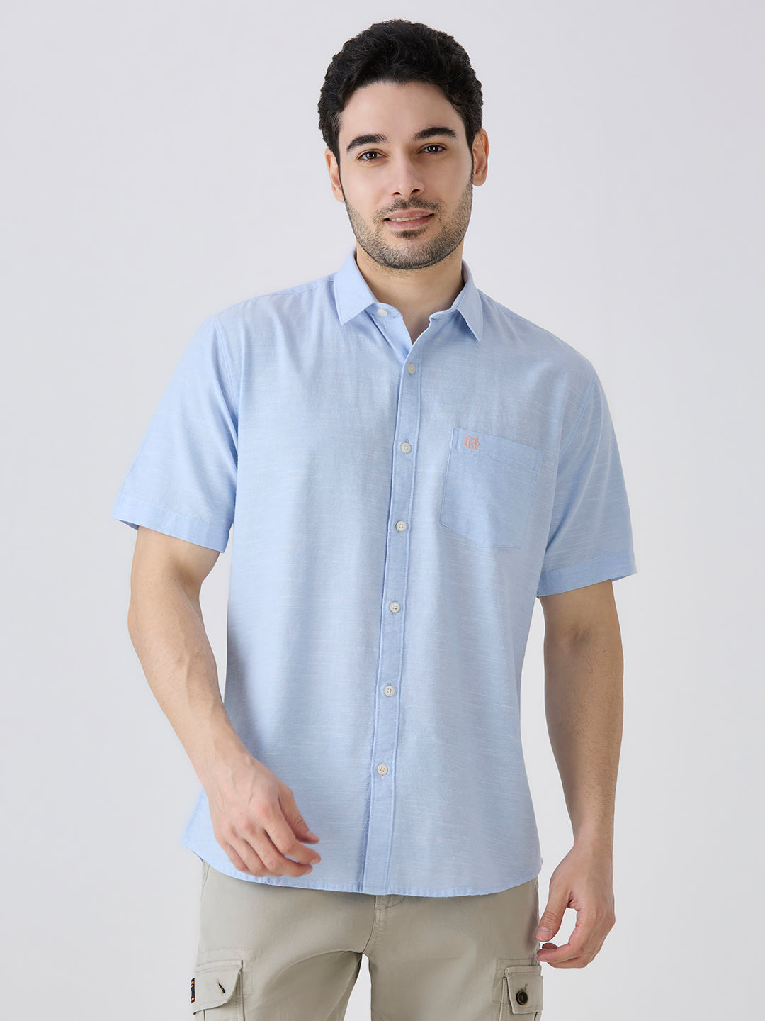 Sky Slim Fit Premium Cotton Solid Shirt