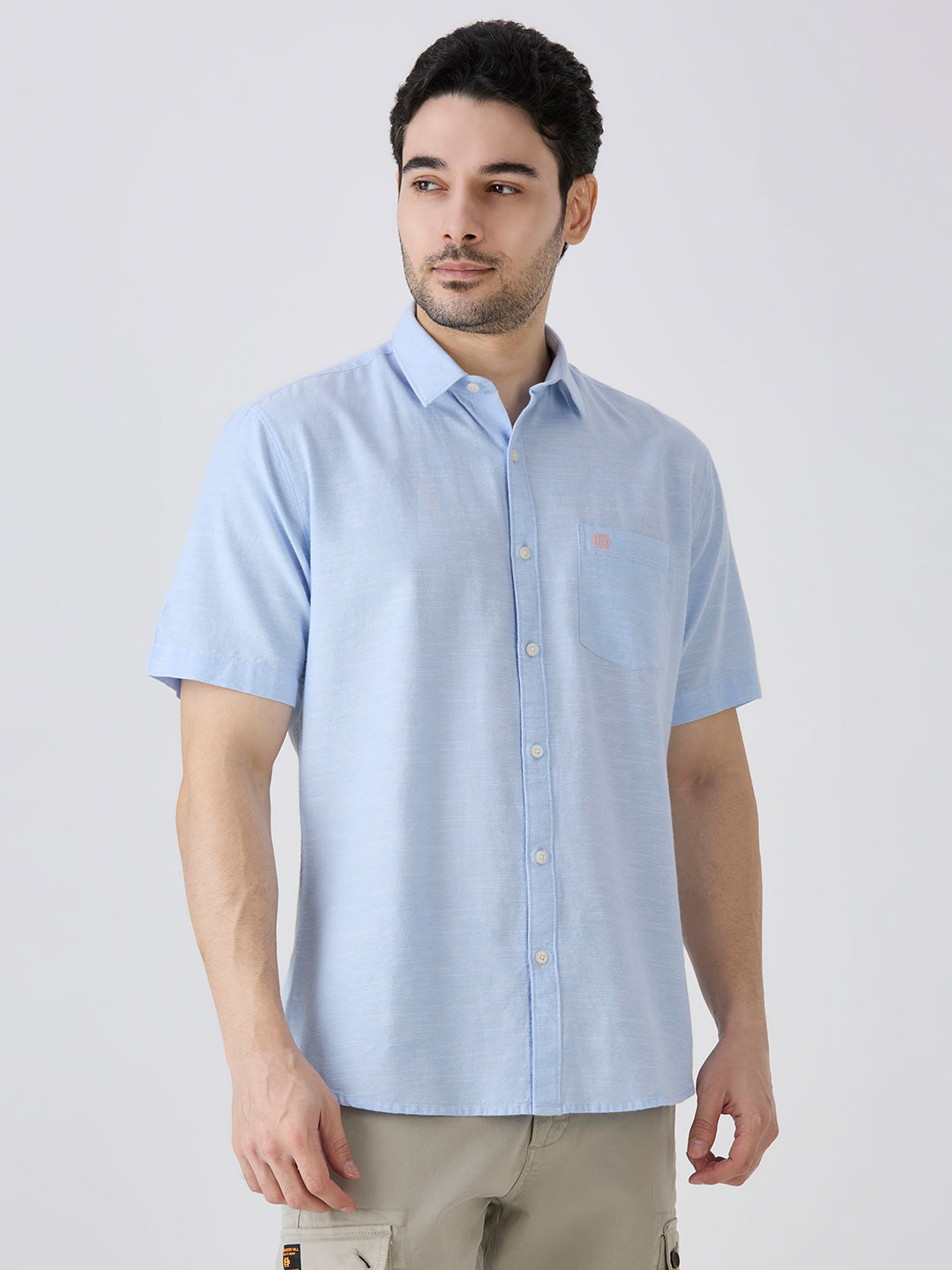 Sky Slim Fit Premium Cotton Solid Shirt