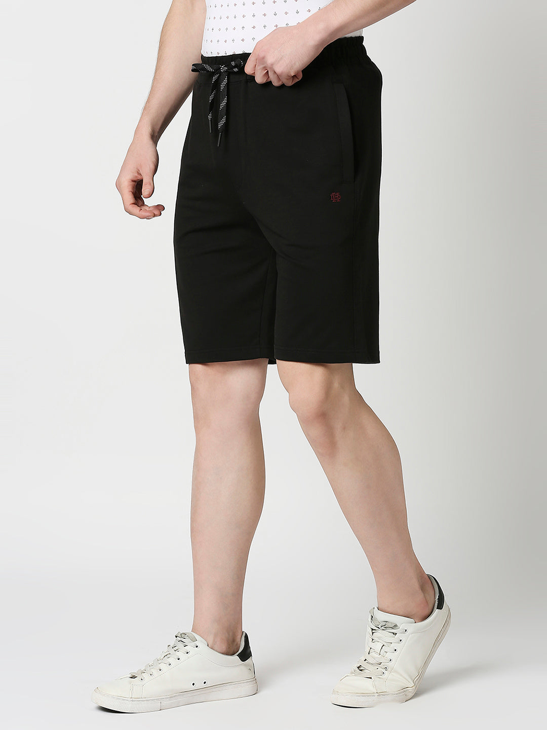 Black French Terry Lycra Shorts