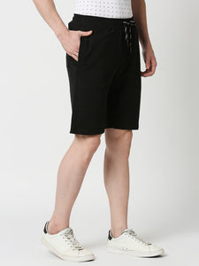 Black French Terry Lycra Shorts