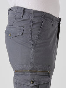 Gun Metal-Woven Shorts-Slim Fit