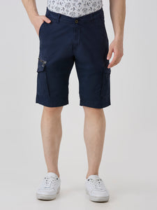 Navy Woven Shorts Slim Fit
