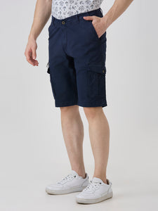 Navy Woven Shorts Slim Fit