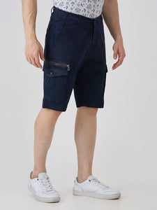 Navy Woven Shorts Slim Fit